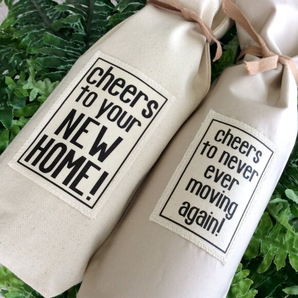 REAL ESTATE REALTOR Set of 10 Wine Gift Bags for Baskets Closing Gift, New Home - Picture 2 of 5